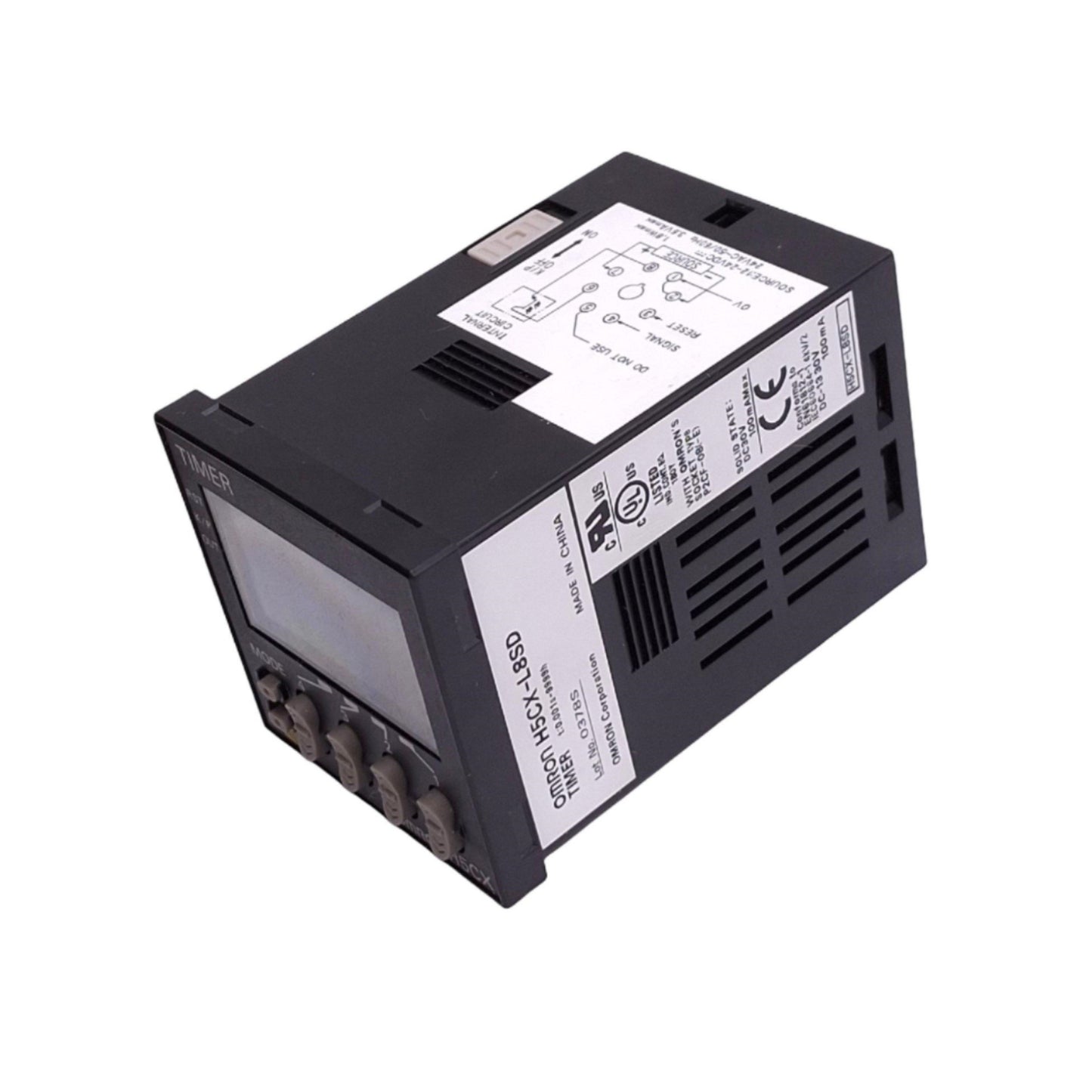 Used Omron H5CX-L8SD Timer, 0.001s-9999h, 8-Pin, NPN Out, 12-24VDC/24VAC In, 1/16 DIN