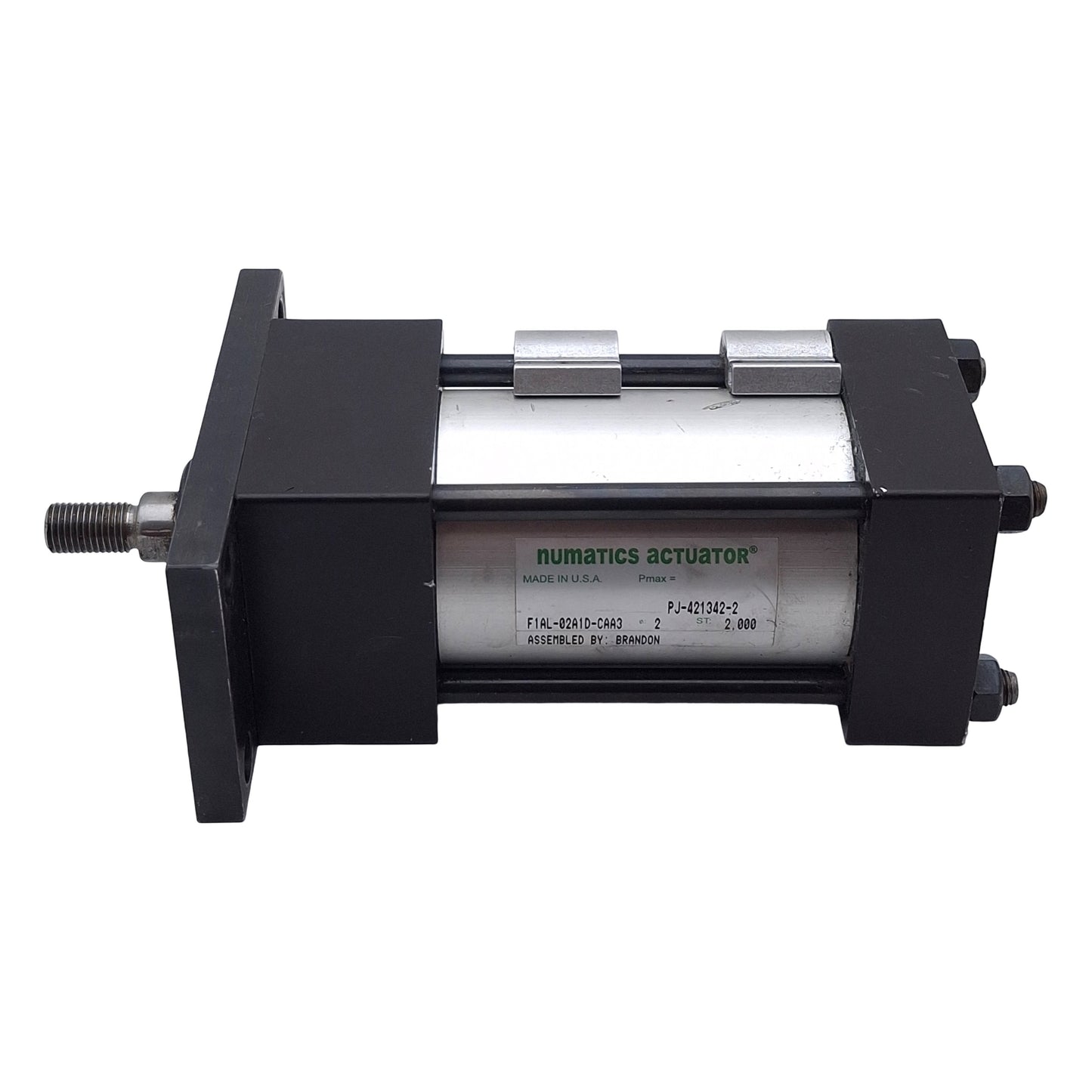 Used Numatics F1AL-02A1D-CAA3 Pneumatic Cylinder, ø2in Bore, 2in Stroke, 3/8in NPT