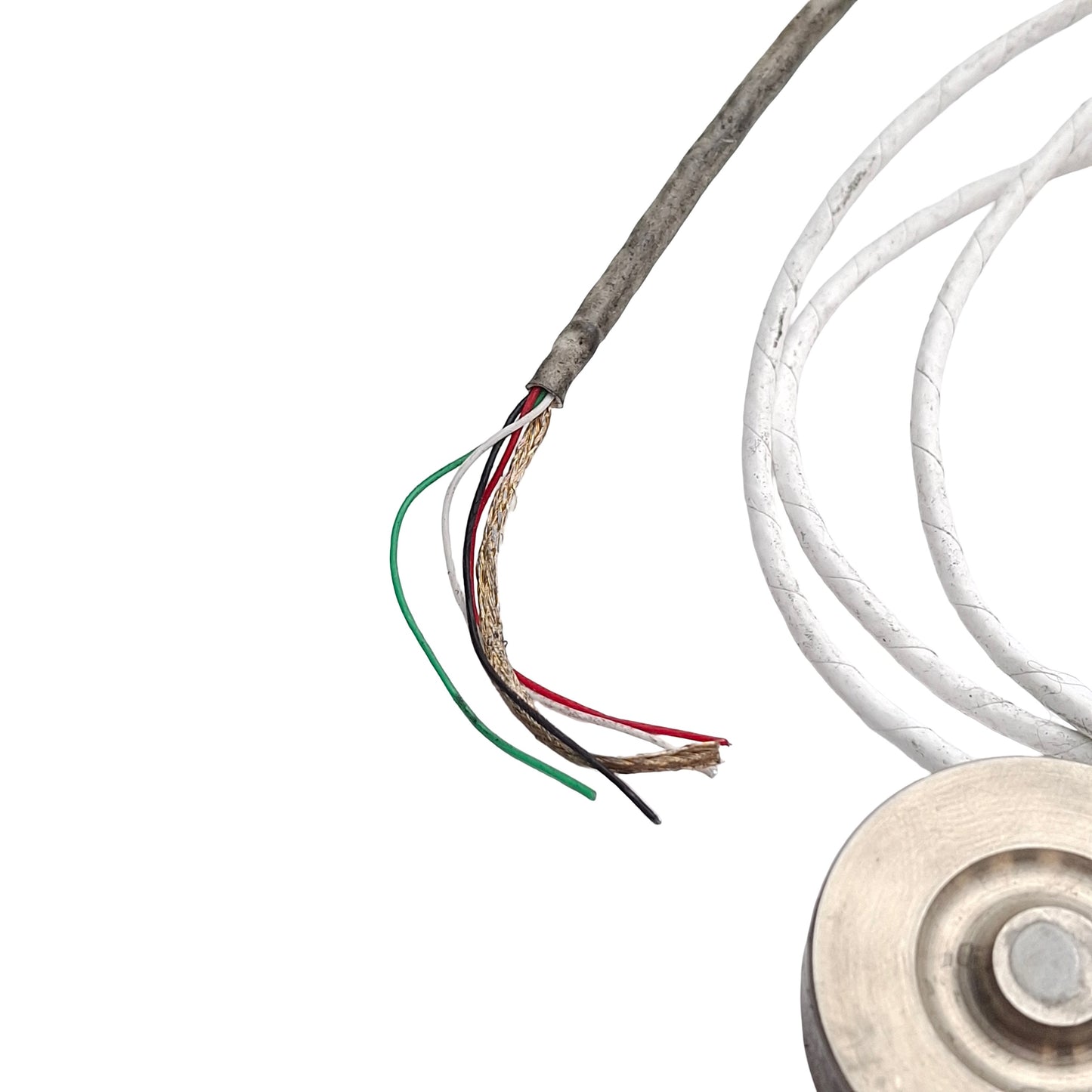 Used Interface L5M-2K Button Style Load Cell, ø7.9mm Target, mV/V Output, 2000lbf