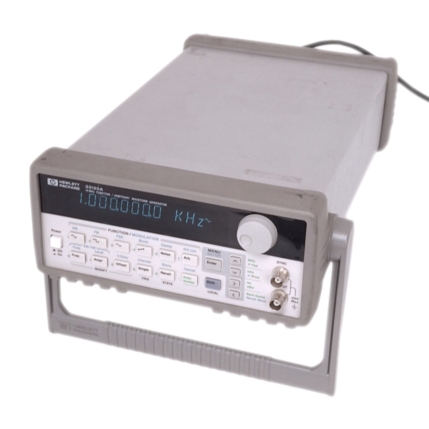 Used HP 33120A Function/Arbitrary Waveform Generator, 15MHz, 12-bit 40MSa/s, 120VAC