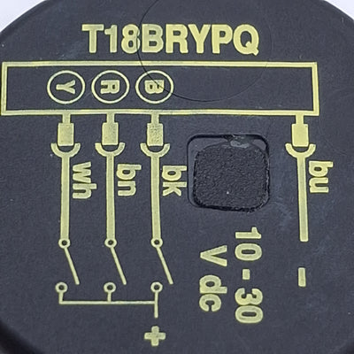 Used Banner T18BRYPQ LED Pilot Light Indicator Blue/Red/Yellow,10-30VDC, M12 4-Pin