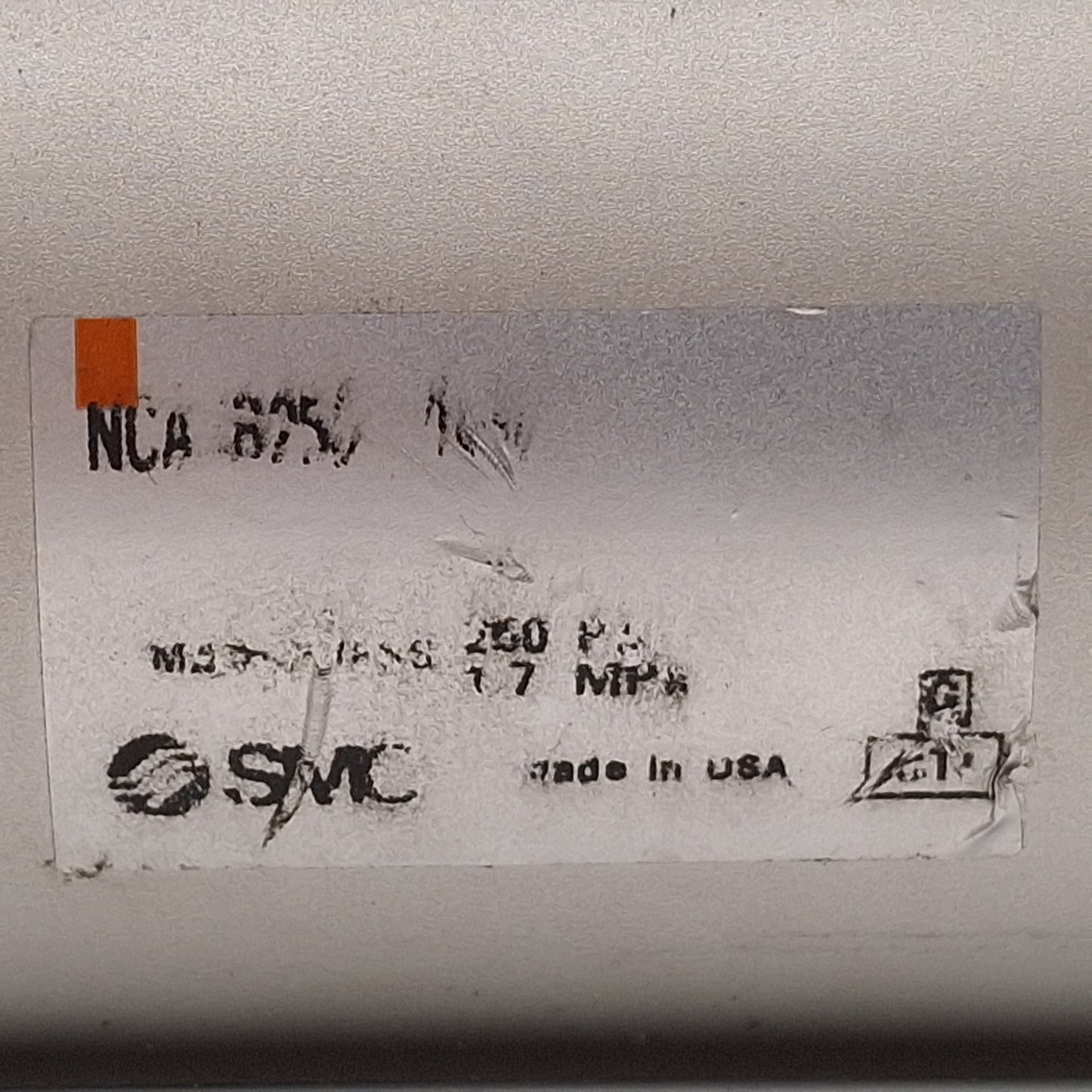 Used SMC NCA1B250-0450 Tie-Rod Cylinder ø2.5in Bore, 4.5in Stroke, 250psi, 1/4in NPTF