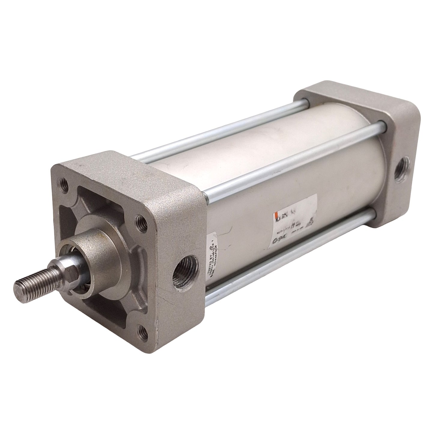 Used SMC NCA1B250-0450 Tie-Rod Cylinder ø2.5in Bore, 4.5in Stroke, 250psi, 1/4in NPTF