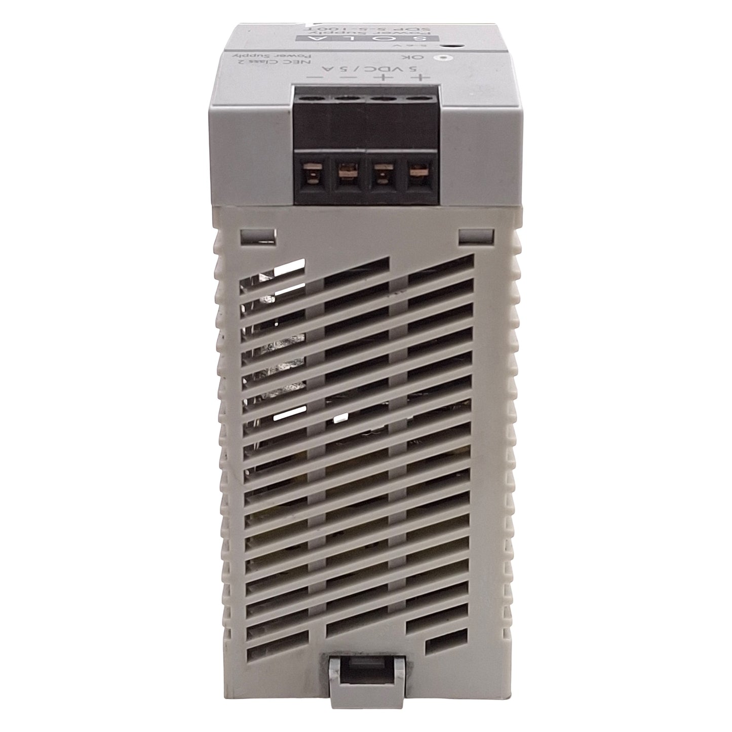Used Sola SDP 5-5-100T Hevi-Duty PLC Power Supply, 5-6VDC 5A Output, 115/230VAC Input