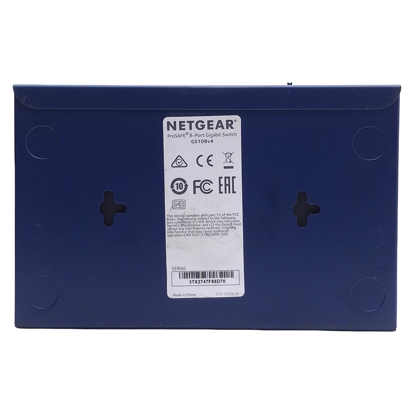 Used Netgear GS108 Gigabit Unmanaged Ethernet Switch, 8-Port RJ45, 16Gbps Bandwidth