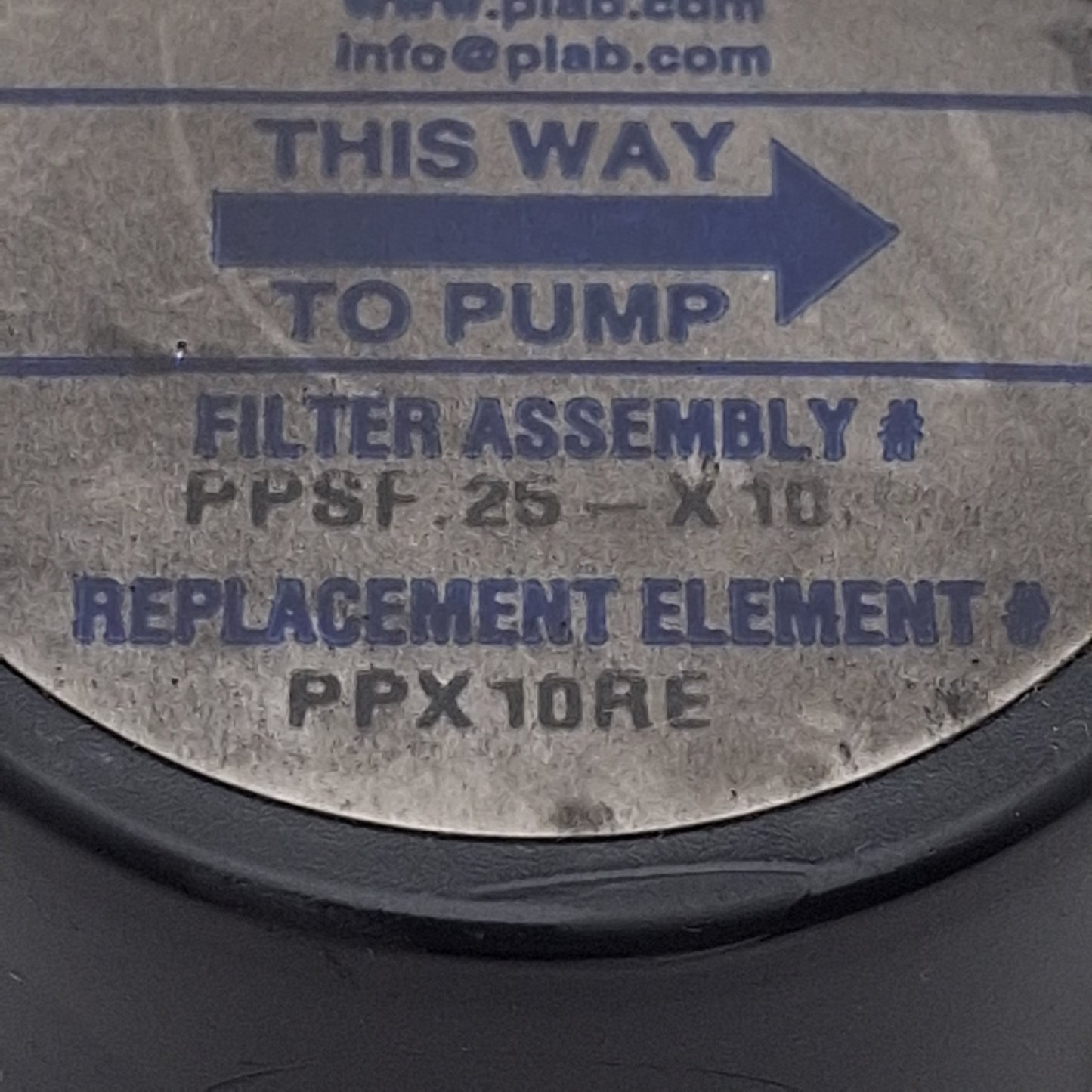 Used Piab PPSF.25-X10 0128409 Vacuum Filter, 1/4in NPT F, 10µm, 2.97scfm, -14.5~0psi