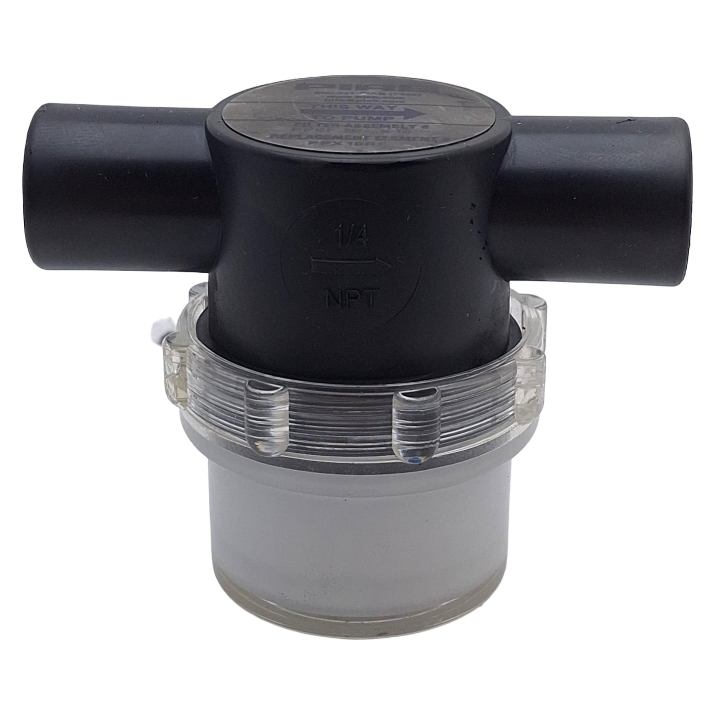 Used Piab PPSF.25-X10 0128409 Vacuum Filter, 1/4in NPT F, 10µm, 2.97scfm, -14.5~0psi