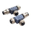 Used Lot of 2 Turck RSC 2RKC 57 Eurofast Connector Tee, 2 Female to 1 Male, M12 5-Pin