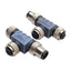 Used Lot of 2 Turck RSC 2RKC 57 Eurofast Connector Tee, 2 Female to 1 Male, M12 5-Pin