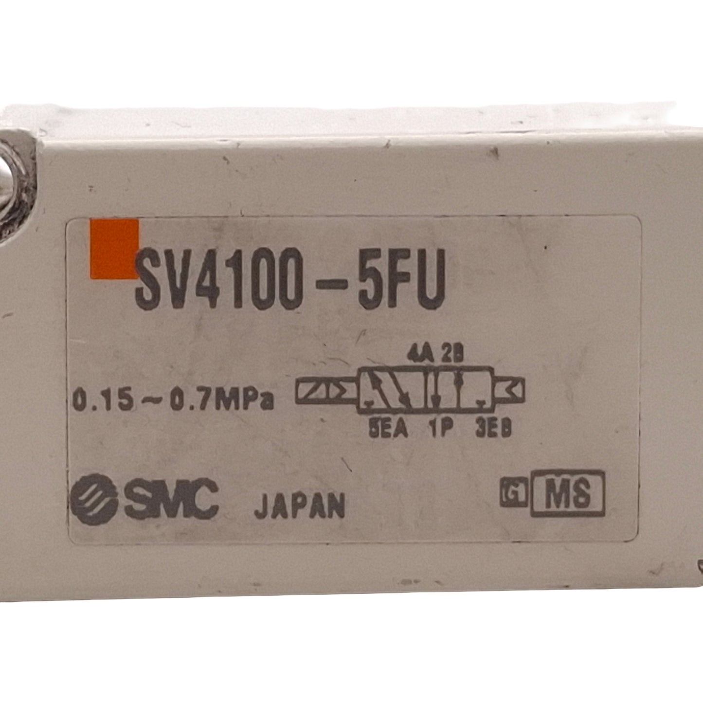 Used SMC SV4100-5FU Solenoid Valve, 2-Position Single, 0.15-0.7MPa, 24VDC Coil