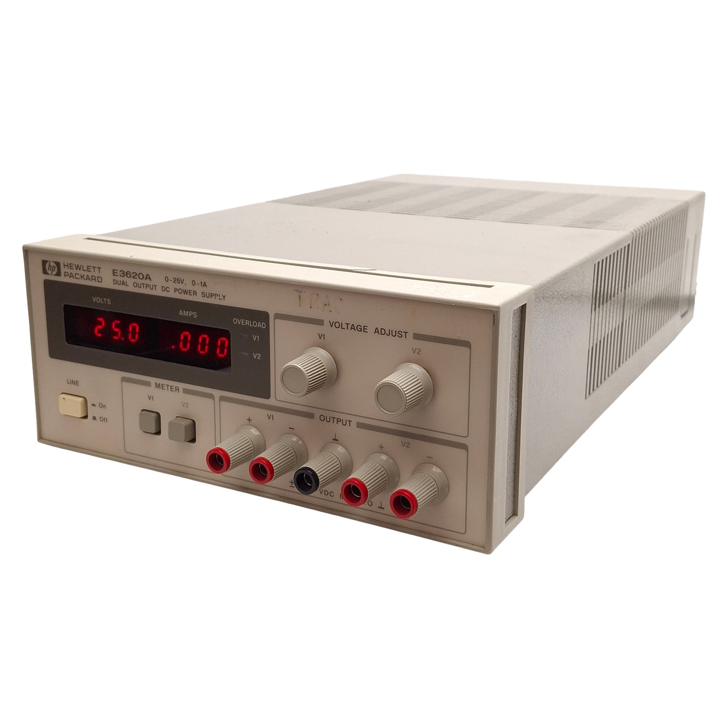 Used HP E3620A Dual Output DC Power Supply, 50W, 0-25VDC 0-1A *Broken Faceplate*