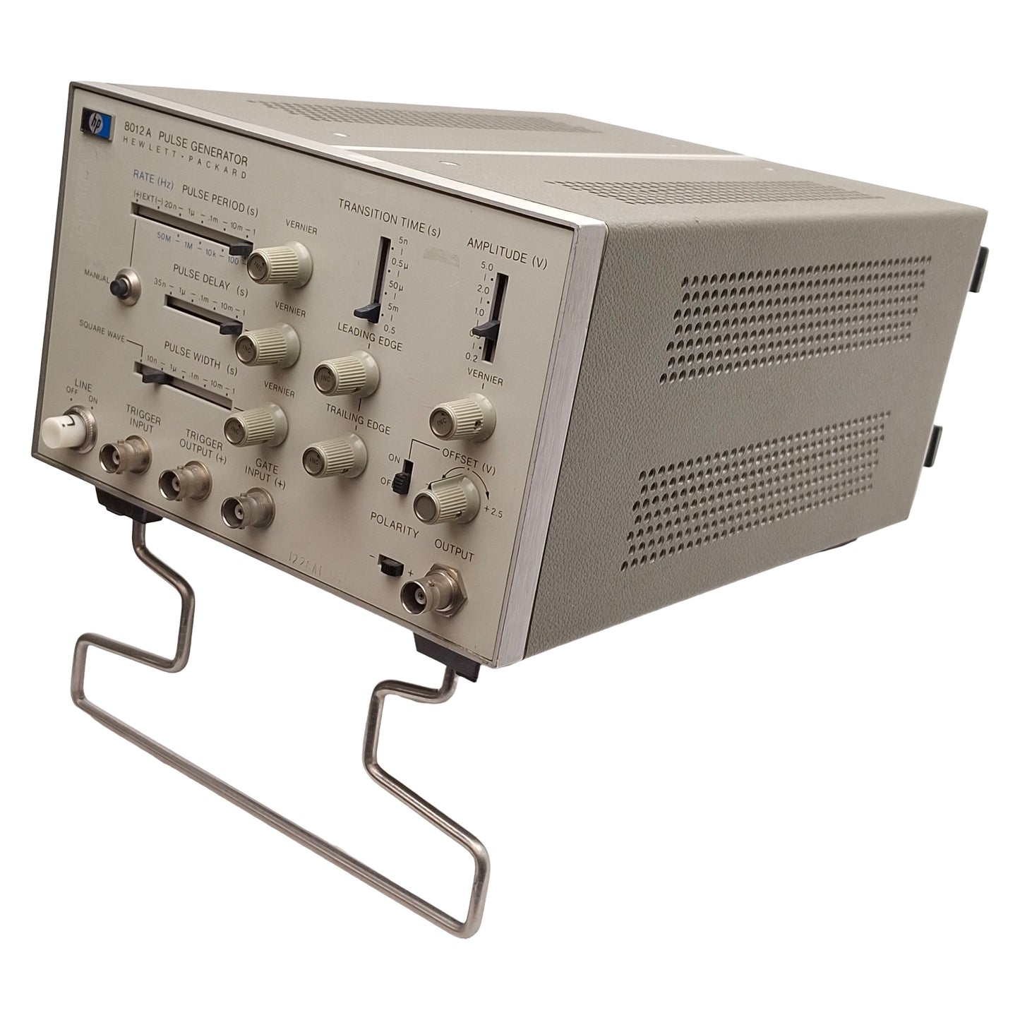 Used HP 8012A Pulse Generator, 1Hz-50MHz, 20ns-1s Period, ±2.5V Offset, 115/230VAC