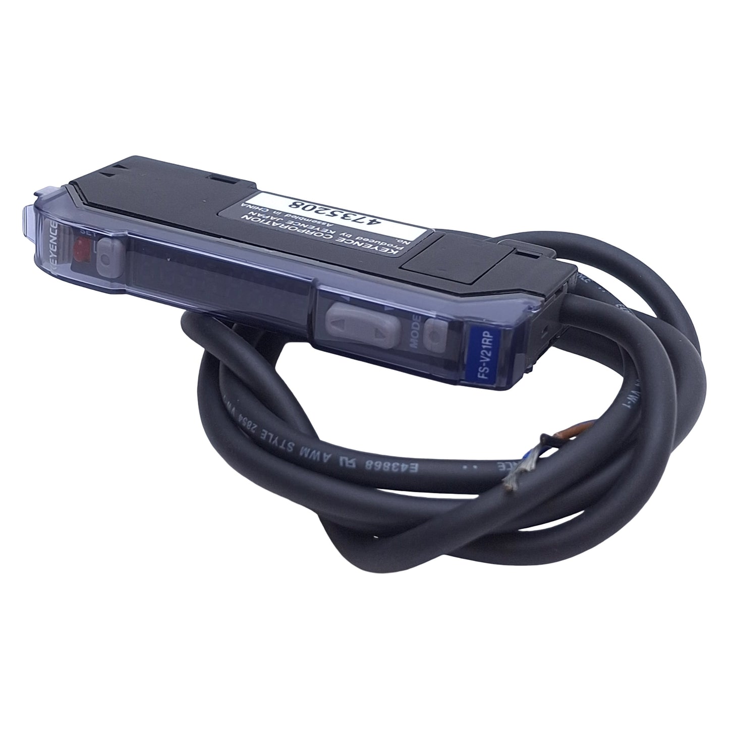 Used Keyence FS-V21RP Fiber Optic Photoelectric Sensor Amplifier 12-24VDC, PNP, Red