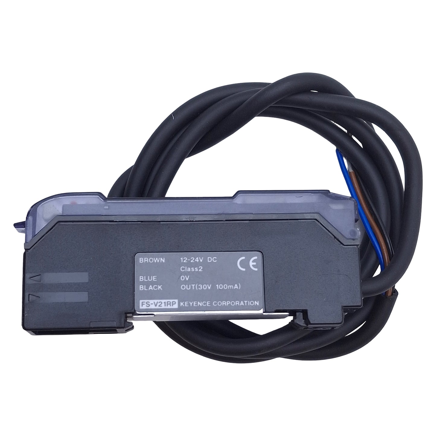 Used Keyence FS-V21RP Fiber Optic Photoelectric Sensor Amplifier 12-24VDC, PNP, Red