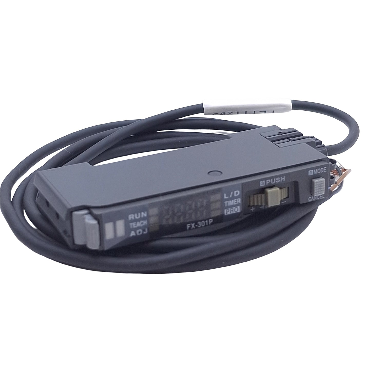 Used SunX FX-301P Digital Fiber Sensor PNP Open, 12-24VDC, 100mA, DIN Rail *No Cover*