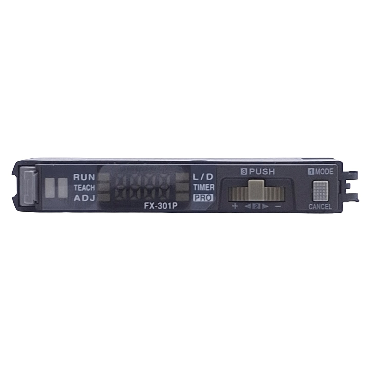 Used SunX FX-301P Digital Fiber Sensor PNP Open, 12-24VDC, 100mA, DIN Rail *No Cover*