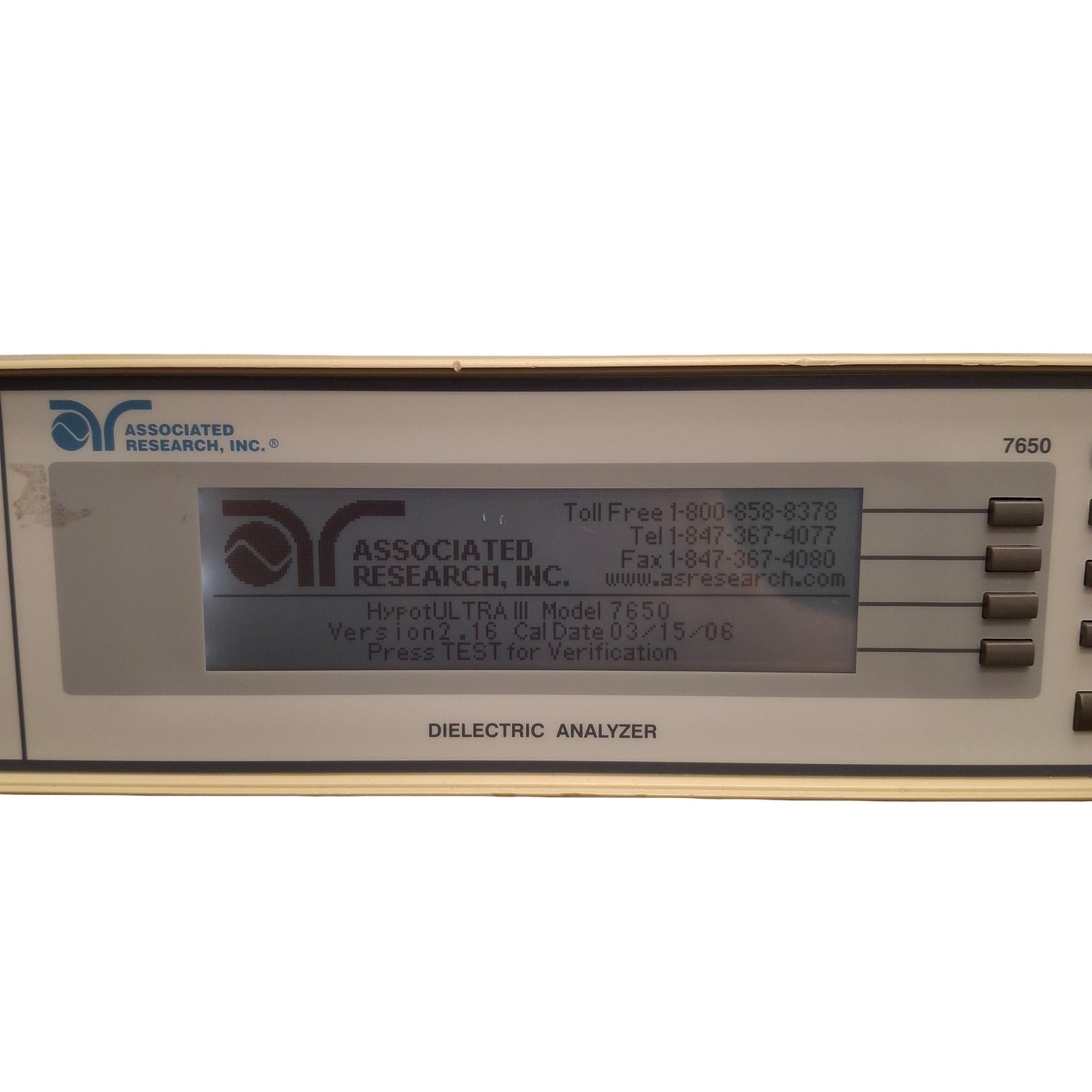 Used Associated Research 7650 HYPOTULTRA III Dielectric Analyzer, 5kV @ 30mAAC/10mADC