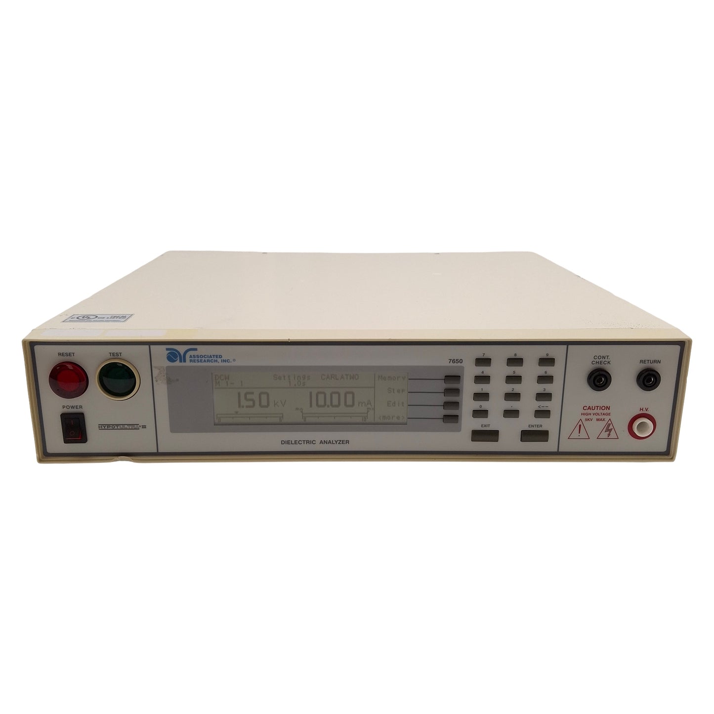 Used Associated Research 7650 HYPOTULTRA III Dielectric Analyzer, 5kV @ 30mAAC/10mADC