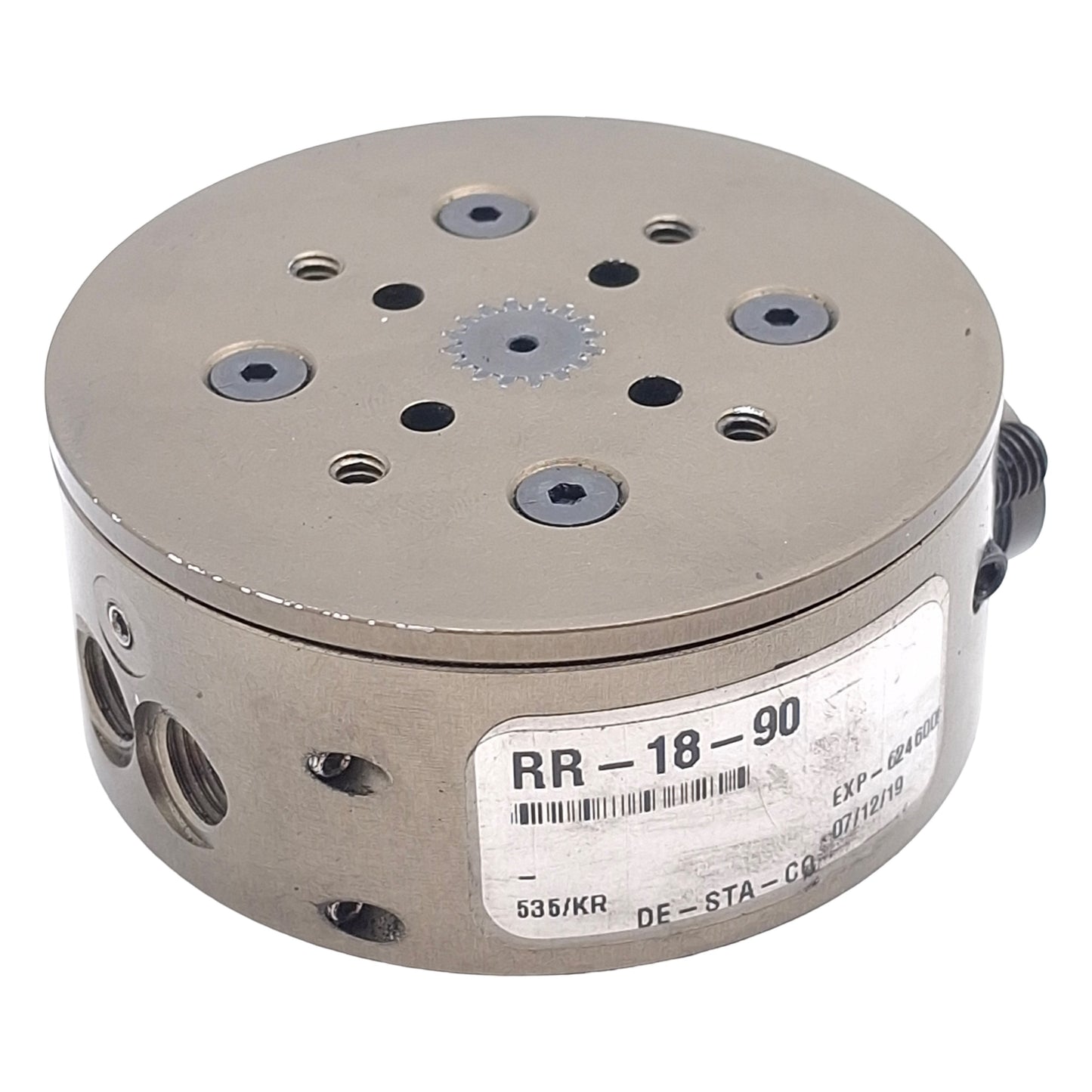 Used Robohand RR-18-90 Rotary Actuator, 90° Rotation, ø0.5in Bore, 6.5lbs-in, 100psi