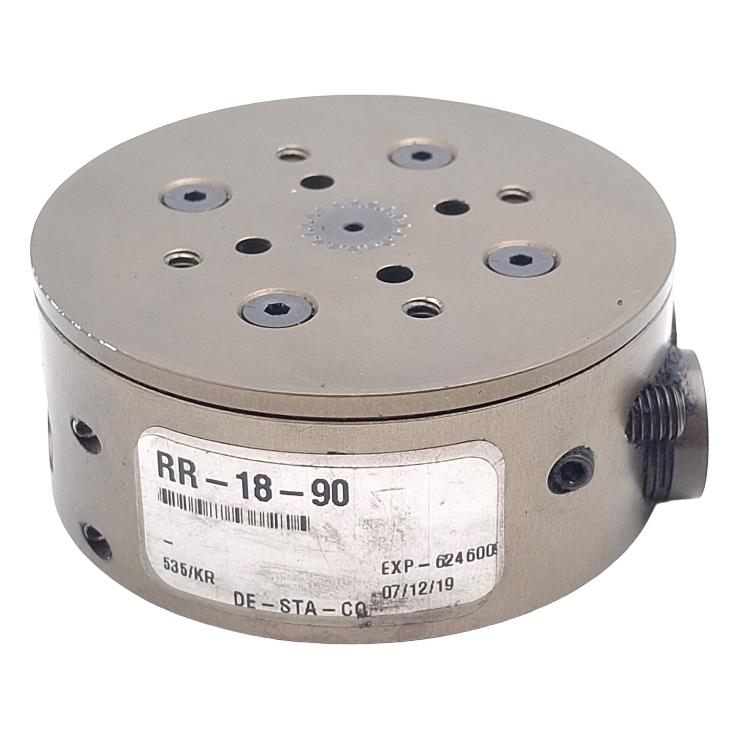 Used Robohand RR-18-90 Rotary Actuator, 90° Rotation, ø0.5in Bore, 6.5lbs-in, 100psi