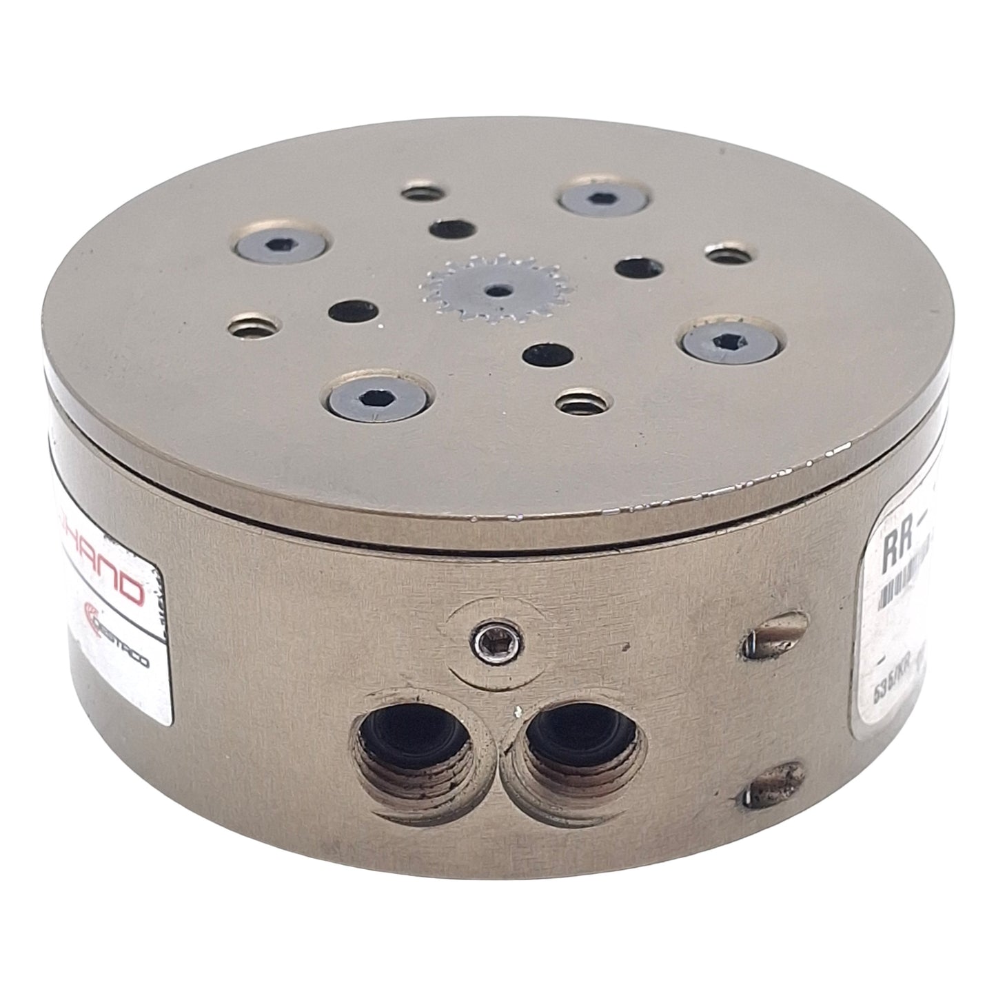 Used Robohand RR-18-90 Rotary Actuator, 90° Rotation, ø0.5in Bore, 6.5lbs-in, 100psi