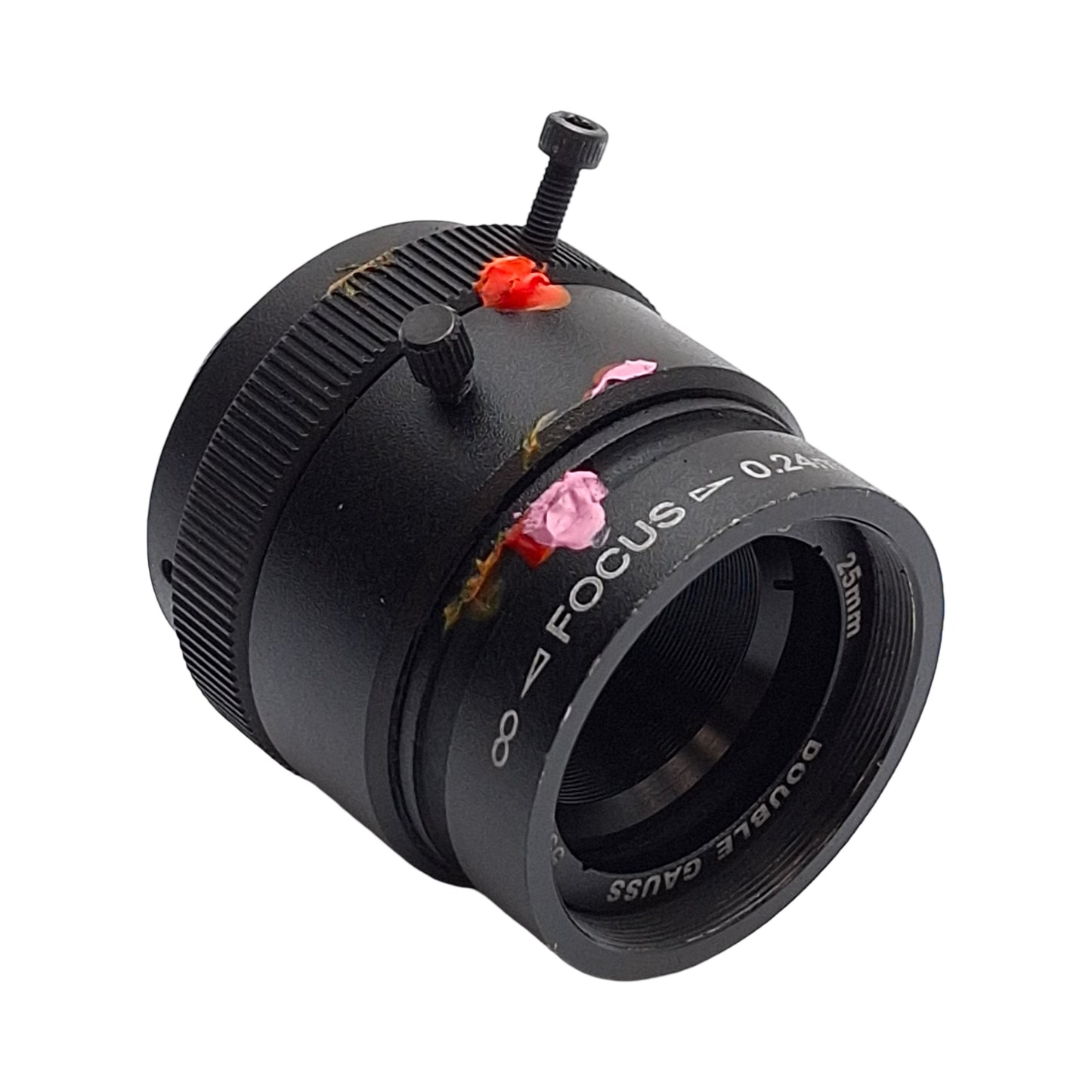Used Edmund Optics 55-326 DG Series Fixed Focal Length Lens, 25mm FL, C-Mount, 240mm