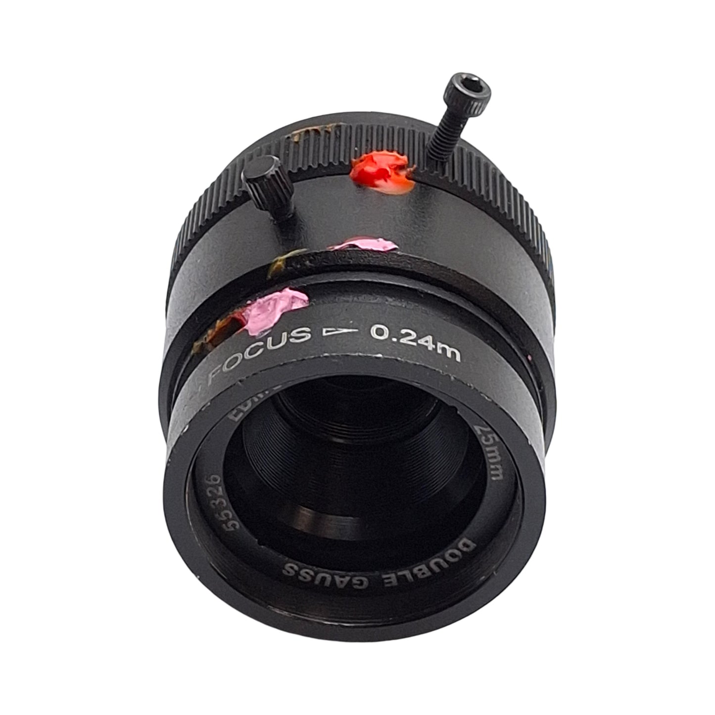Used Edmund Optics 55-326 DG Series Fixed Focal Length Lens, 25mm FL, C-Mount, 240mm