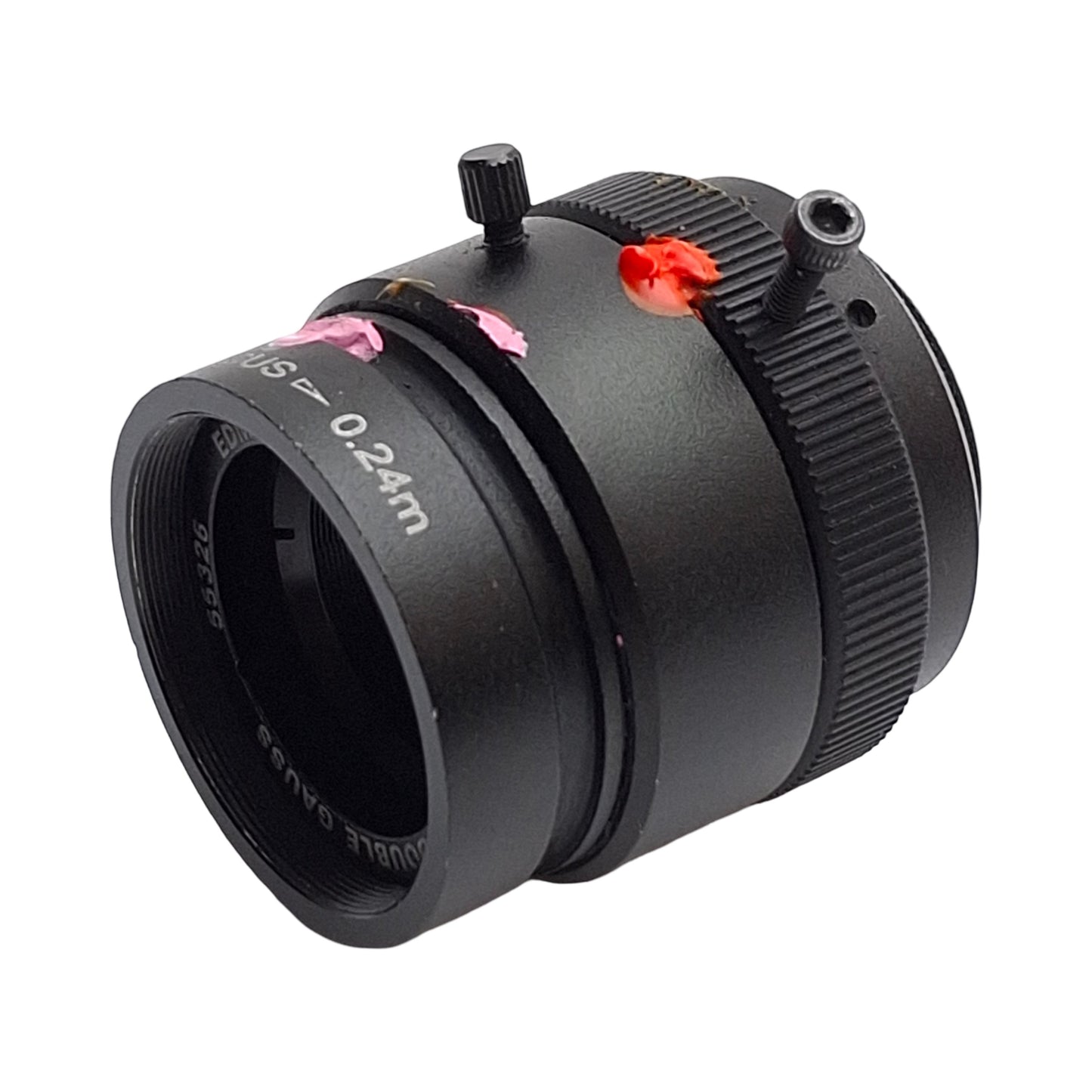 Used Edmund Optics 55-326 DG Series Fixed Focal Length Lens, 25mm FL, C-Mount, 240mm