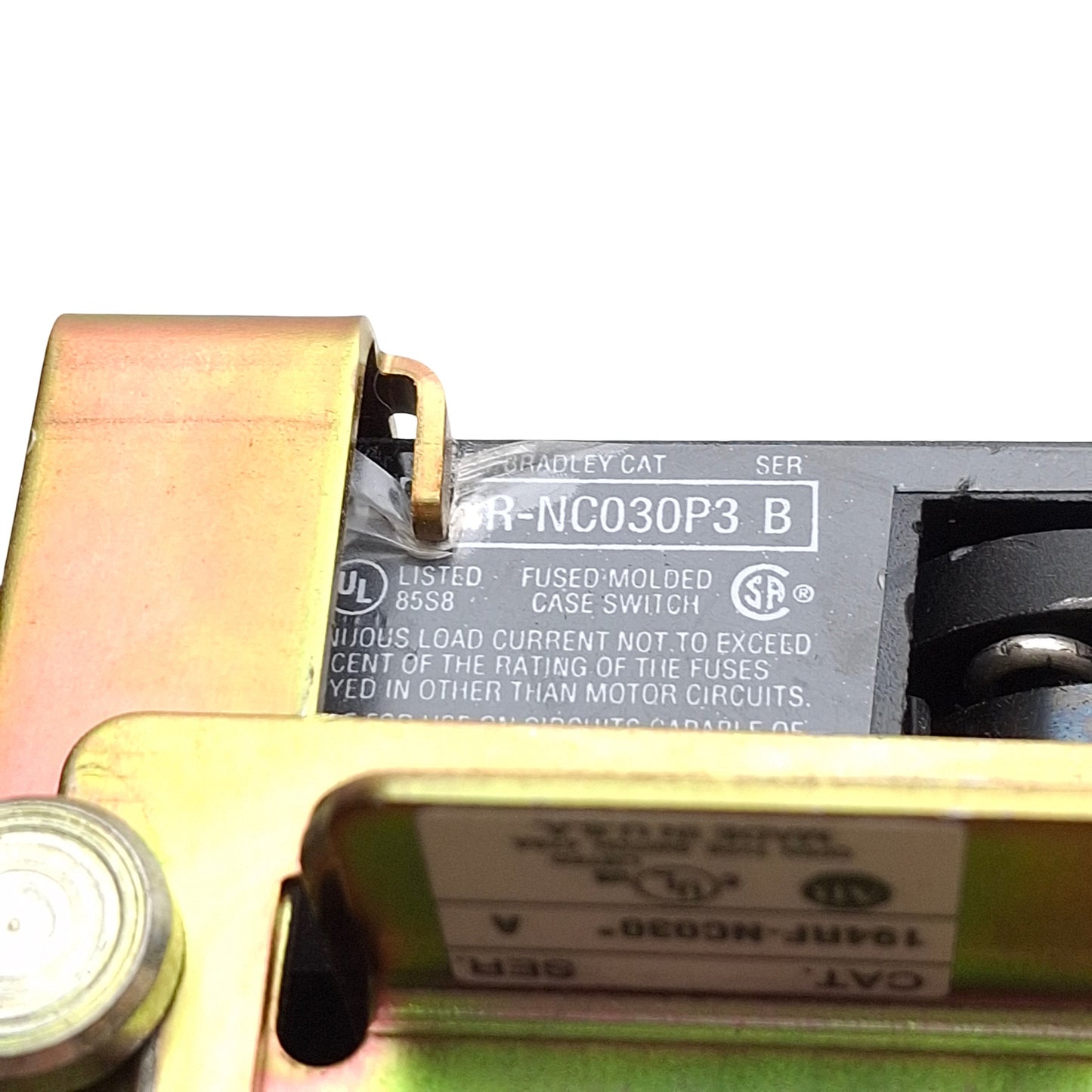 Used Allen Bradley 194R-NC030P3 Ser B Disconnect Switch 3-Pole 30A 250VDC 600VAC