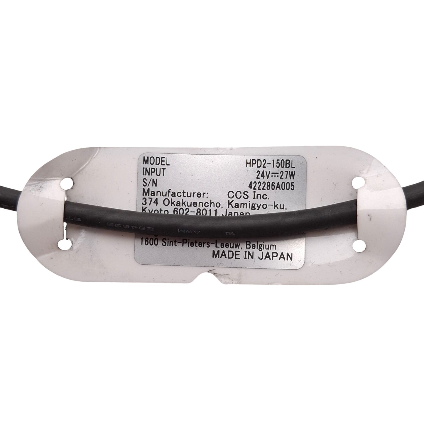Used CCS HPD2-150BL Machine Vision LED Dome Light, Blue 470nm, 27W, ø166mm OD, 24VDC