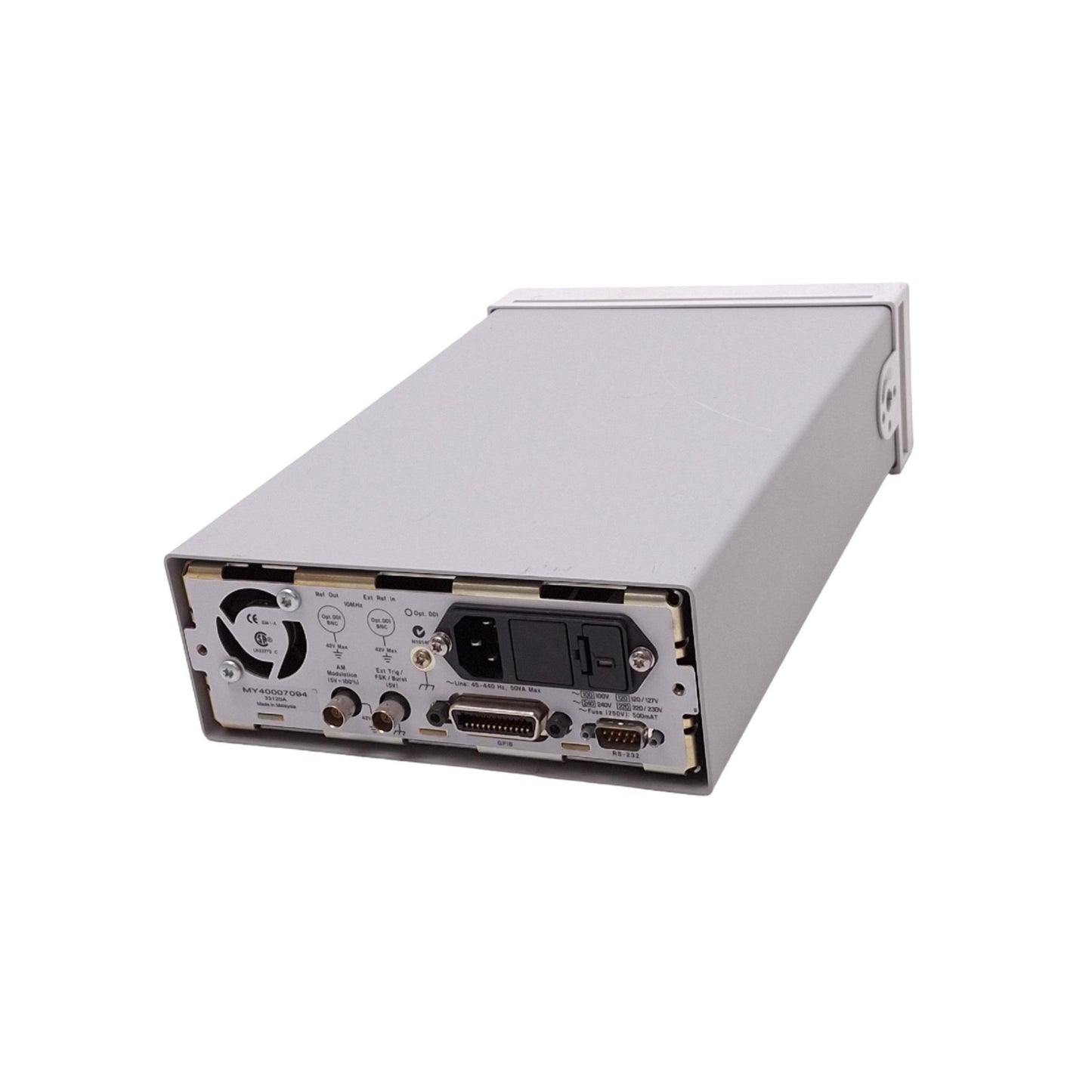 Used Agilent 33120A Function/Arbitrary Waveform Generator, 15MHz 12-bit 40MS/s 120VAC