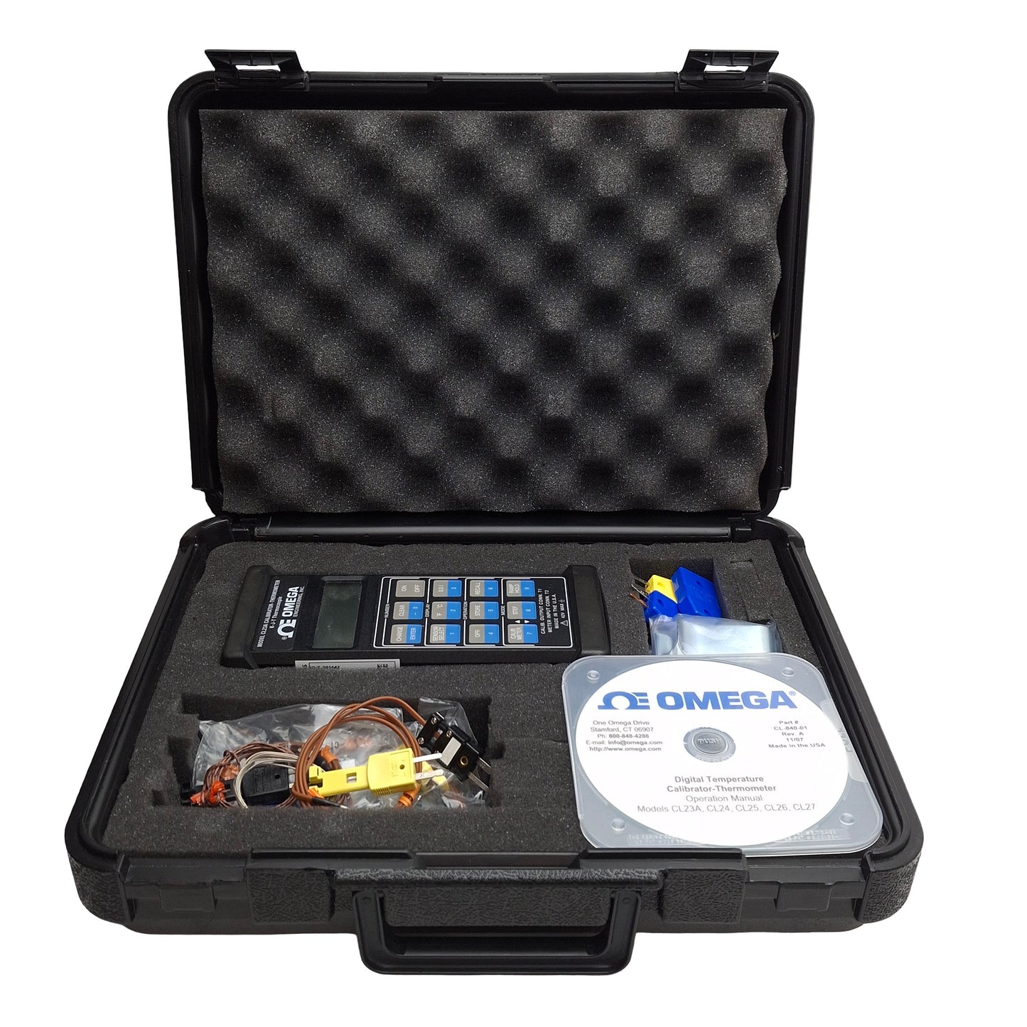 Used Omega Engineering CL23A Calibrator & Thermometer, Type K, J, T, 0.1°C Resolution