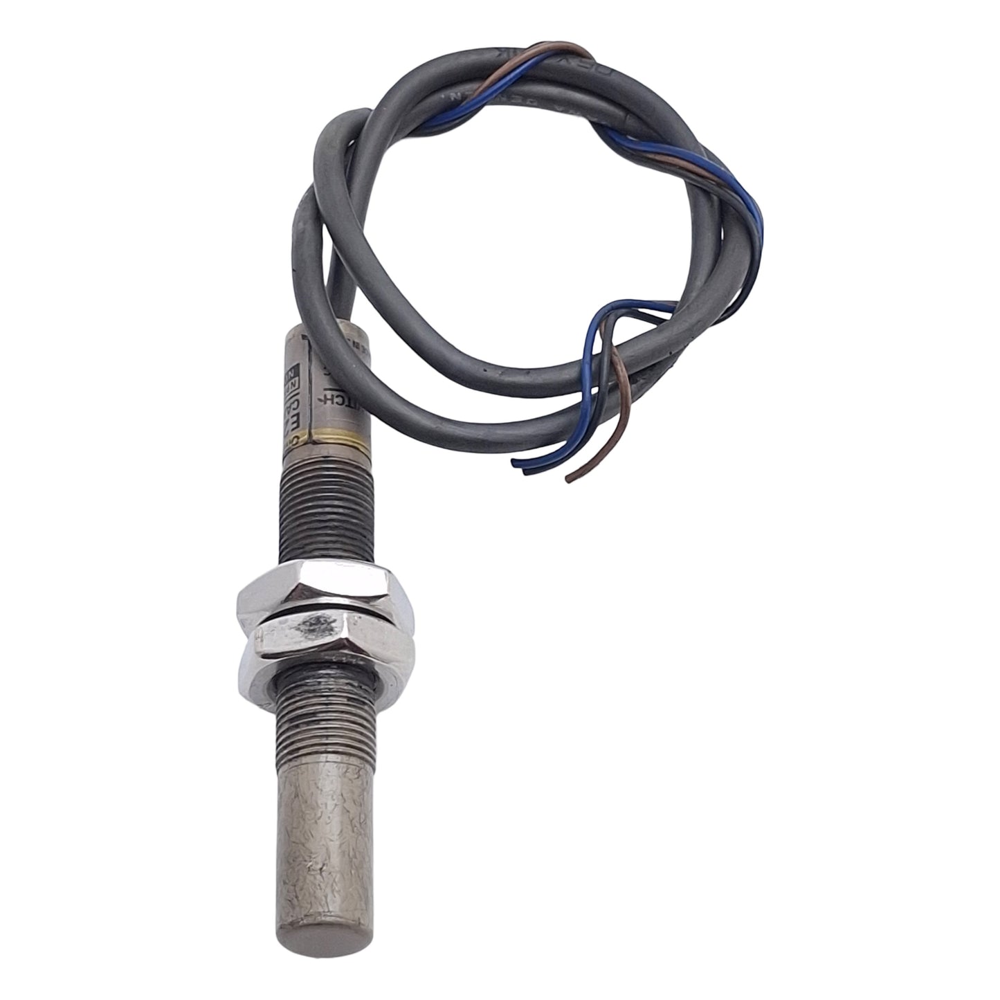 Used Omron E2K-X4ME1 Capacitive Proximity Sensor, NPN N/O, 4mm Range, 12-24VDC, M12