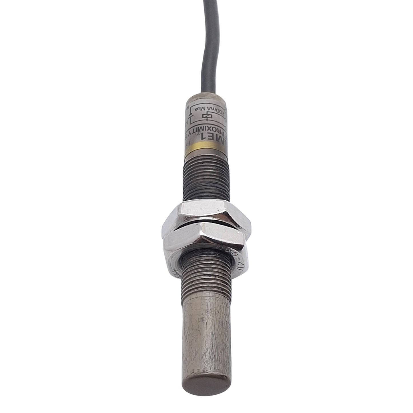 Used Omron E2K-X4ME1 Capacitive Proximity Sensor, NPN N/O, 4mm Range, 12-24VDC, M12