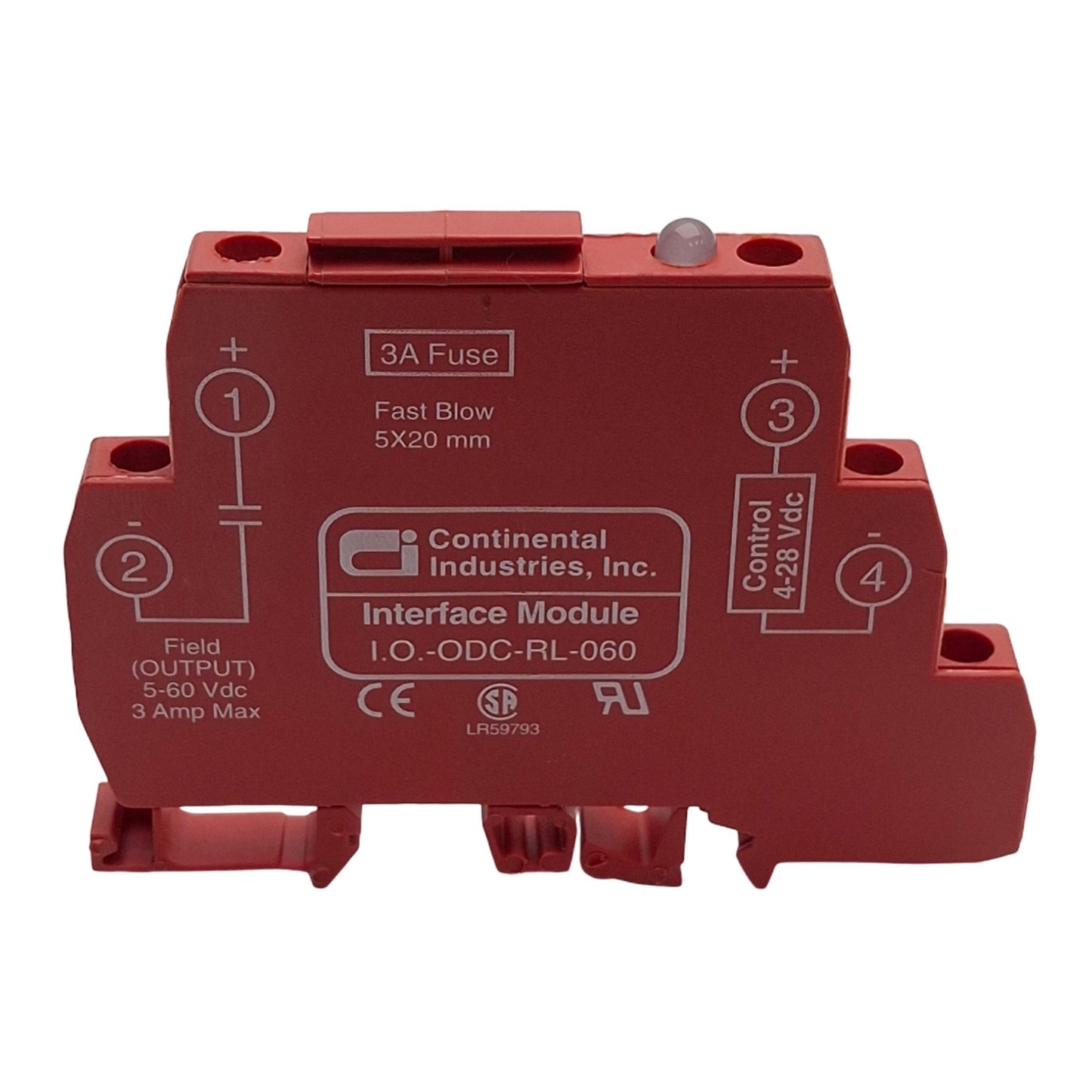 Used Continental Industries I.O.-ODC-RL-060 Interface Module, 5-60VDC 3A Output
