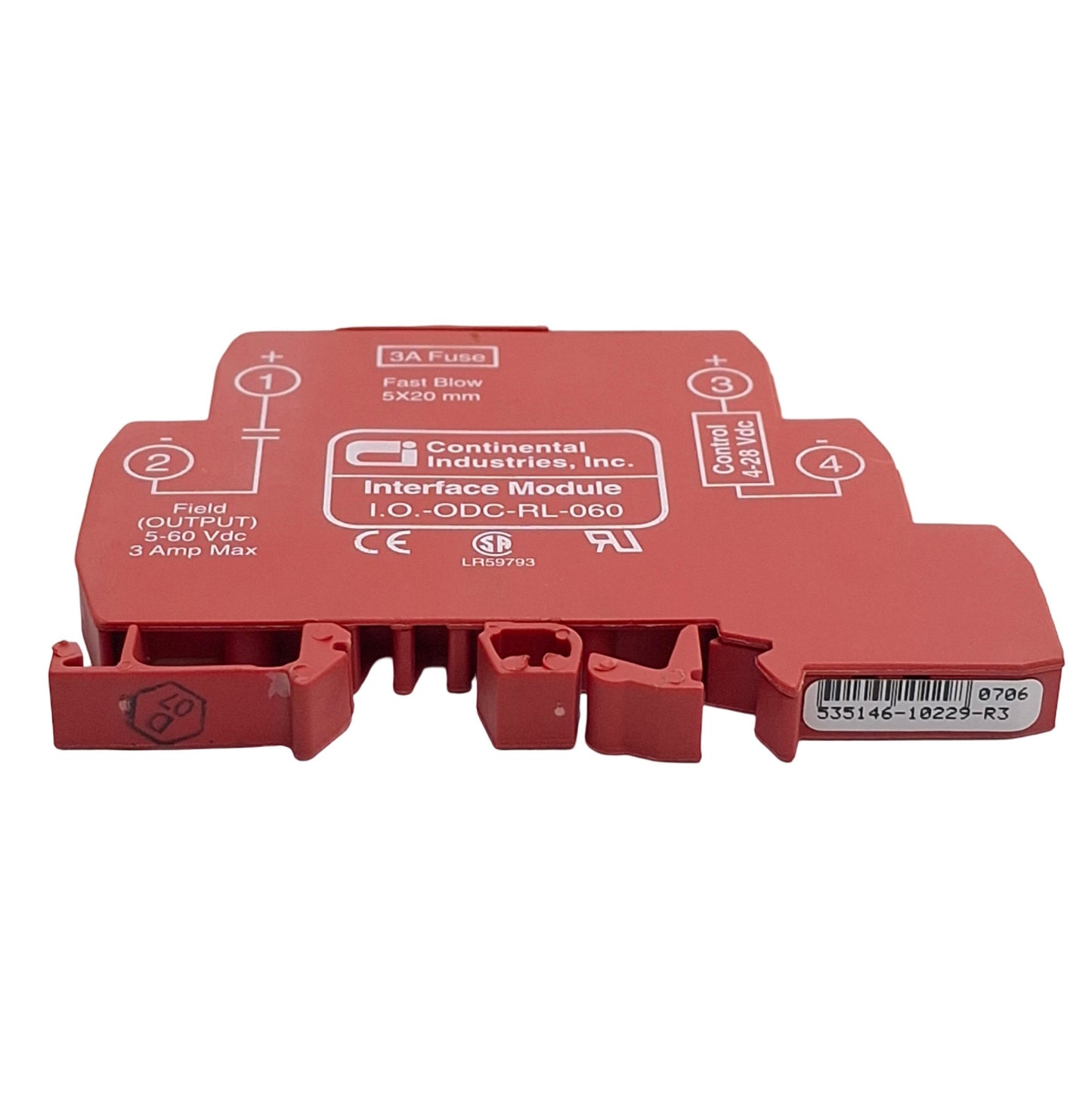 Used Continental Industries I.O.-ODC-RL-060 Interface Module, 5-60VDC 3A Output
