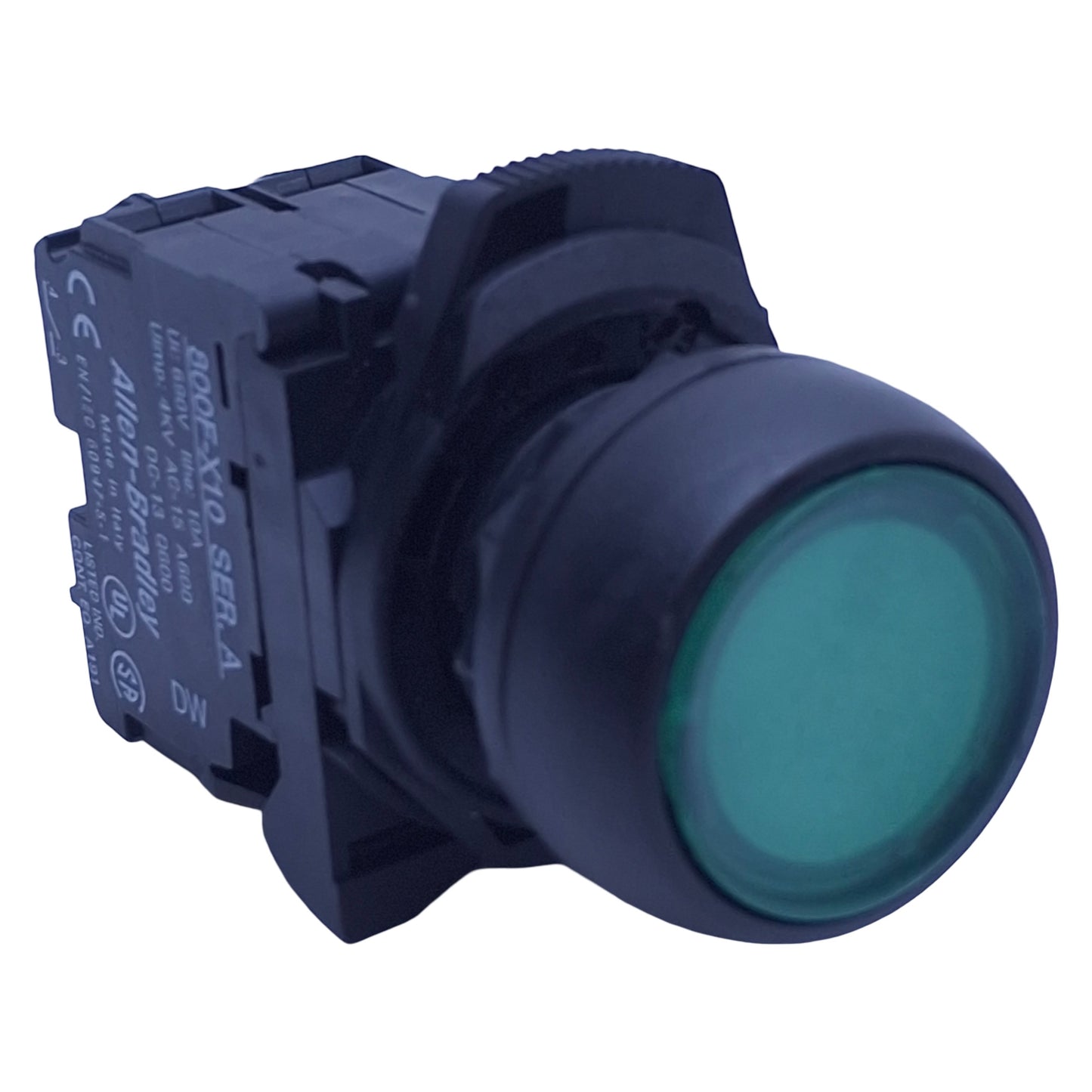Used Allen Bradley 800FP-LF3 Green Illuminated Momentary Push Button ø22mm, 1NO