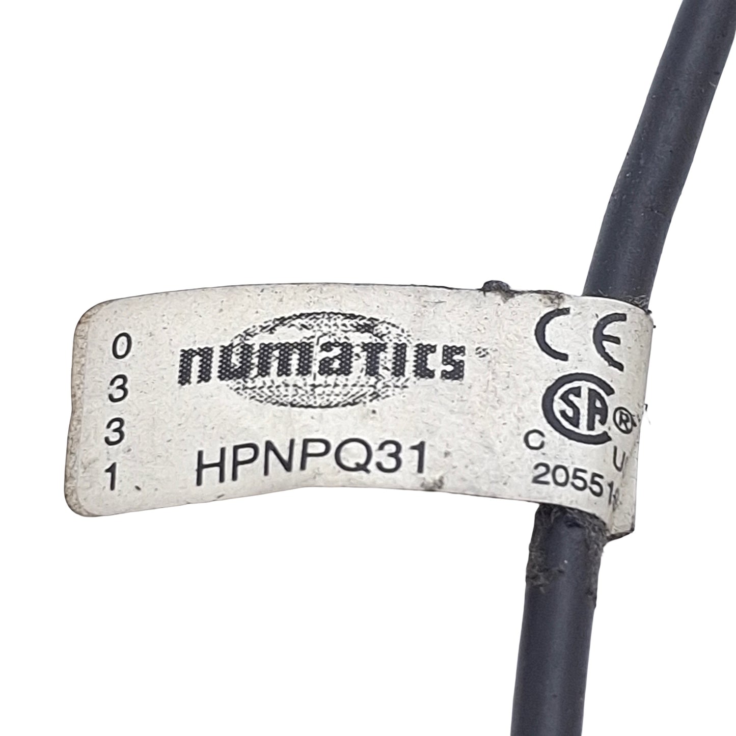 Used Numatics HPNPQ31 Hall Effect Sensor, PNP NO, 10-30VDC 200mA, 3-Pin M8 Male, 0.2m