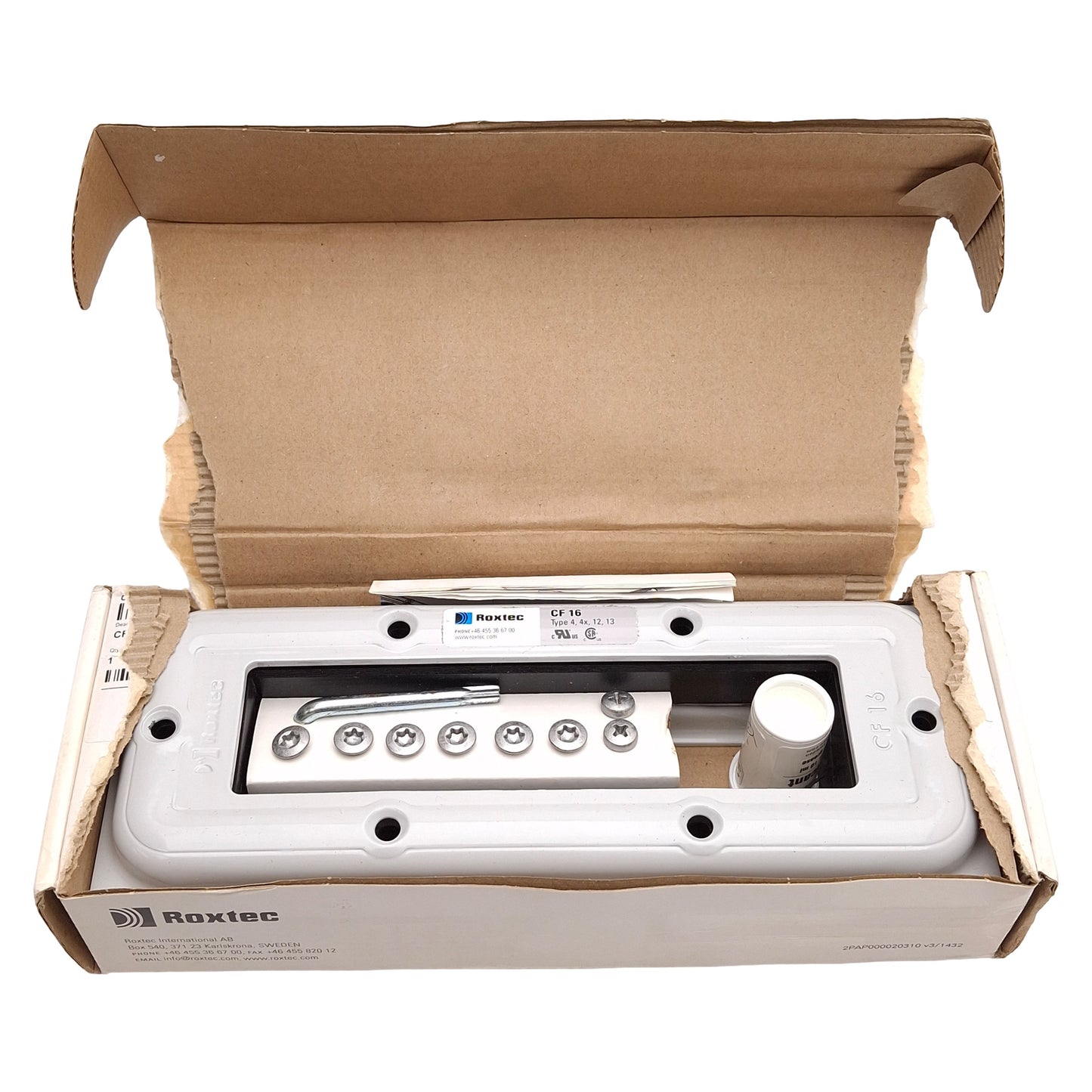 New – Open box Roxtec CF 16 Cable Entry Seal Frame, Powder Coated Mild Steel 40mm x 160mm
