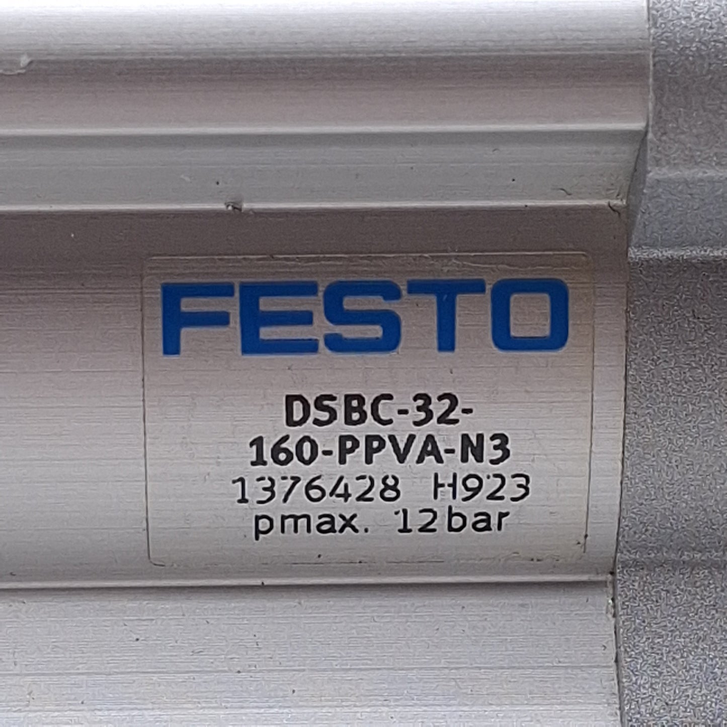 Used Festo DSBC-32-160-PPVA-N3 Pneumatic Cylinder, ø32mm Bore, 160mm Stroke, 12bar