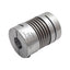 Used Gerwah DKN 20/32-8-3/8 Metal Bellows Coupling, 25mm OD, 8mm & 3/8" Bores, 32mm L