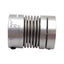 Used Gerwah DKN 20/32-8-3/8 Metal Bellows Coupling, 25mm OD, 8mm & 3/8" Bores, 32mm L