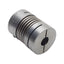Used Gerwah DKN 20/32-8-3/8 Metal Bellows Coupling, 25mm OD, 8mm & 3/8" Bores, 32mm L
