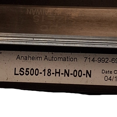 Used Anaheim Automation LS500-18-H-N-00-N Linear Table, 18in Travel, 225lb Load