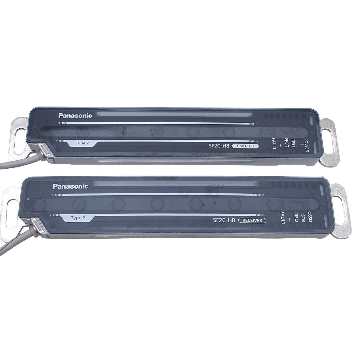 Used Panasonic SF2C-H8-P E / SF2C-H8-P D Light Curtain Emitter & Receiver, 24VDC
