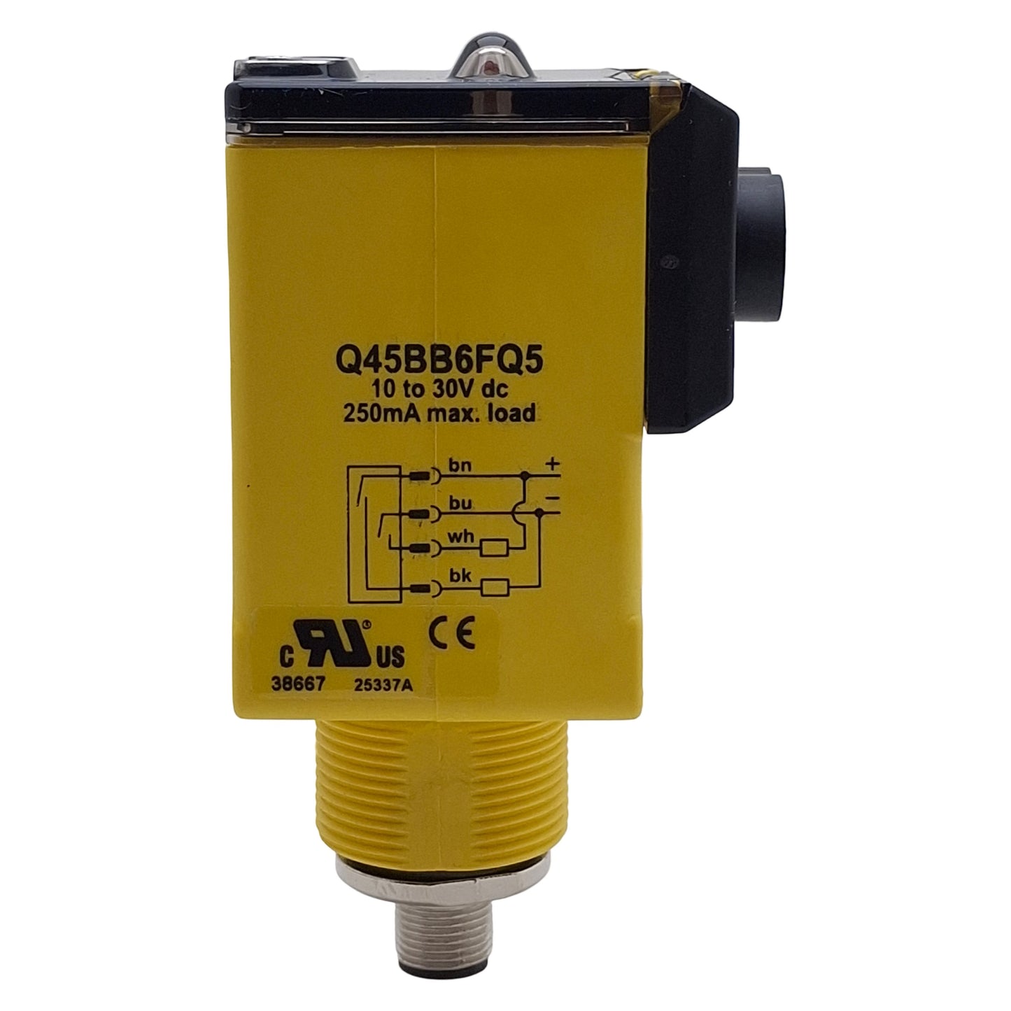 New Banner Q45BB6FQ5 Rugged Glass Fiber Optic Amplifier NPN/PNP, 10-30VDC, 4-Pin M12