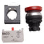 Used Baco L21AC01-3E01 Red Momentary Pushbutton, ø32mm Mushroom, Chrome Bezel, 1NC