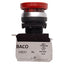 Used Baco L21AC01-3E01 Red Momentary Pushbutton, ø32mm Mushroom, Chrome Bezel, 1NC