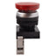 Used Baco L21AC01-3E01 Red Momentary Pushbutton, ø32mm Mushroom, Chrome Bezel, 1NC