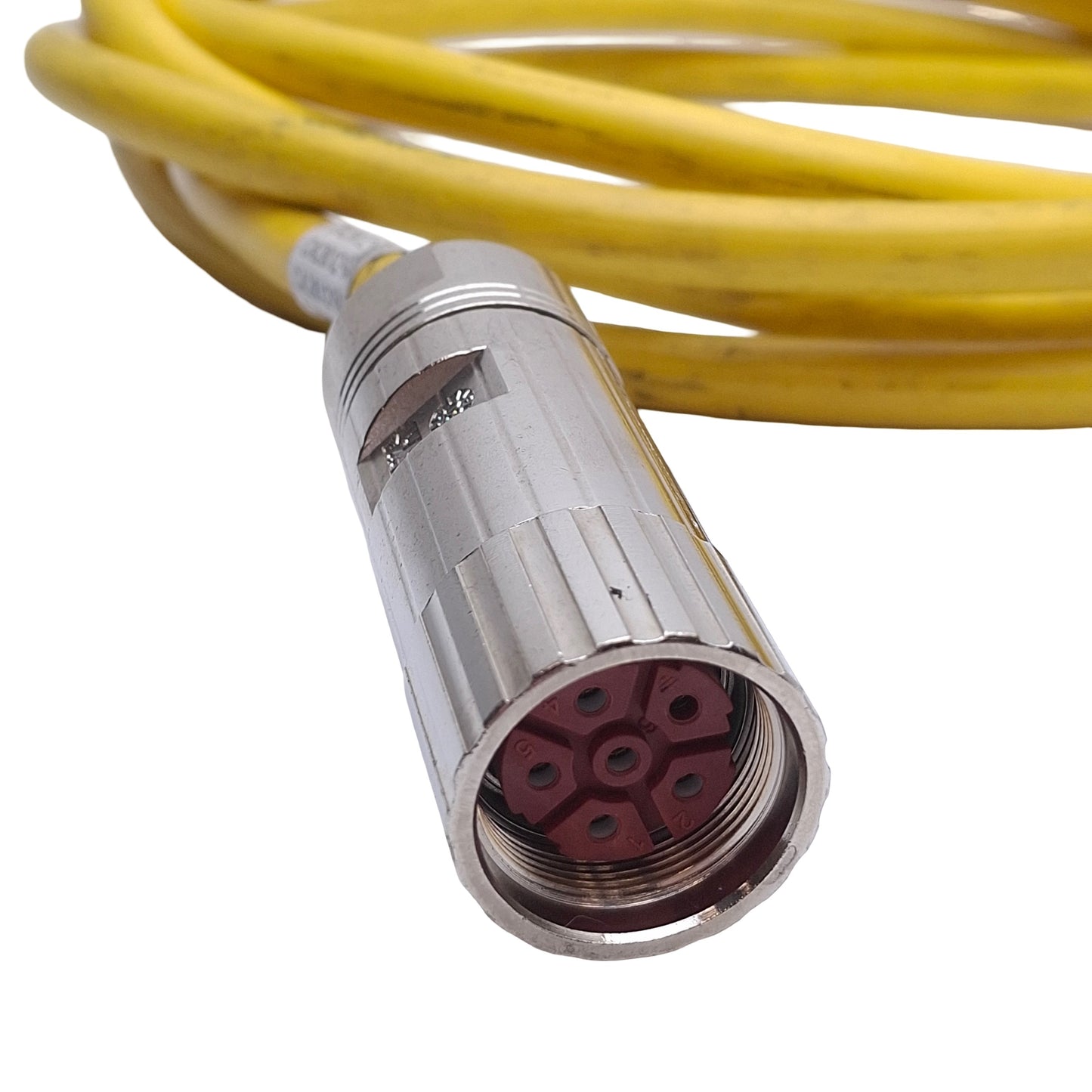 Used Parker 71-021626-25 Rev F Servo Power Cable 6-Pin Round to Flying Leads 9ft Long